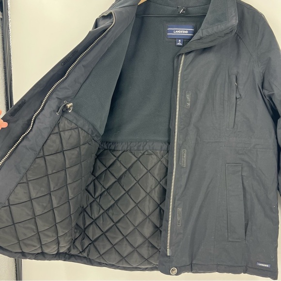 Lands' End Women's Black Squall Thick Heavy Jacket Coat XL Waterproof - Picture 3 of 11
